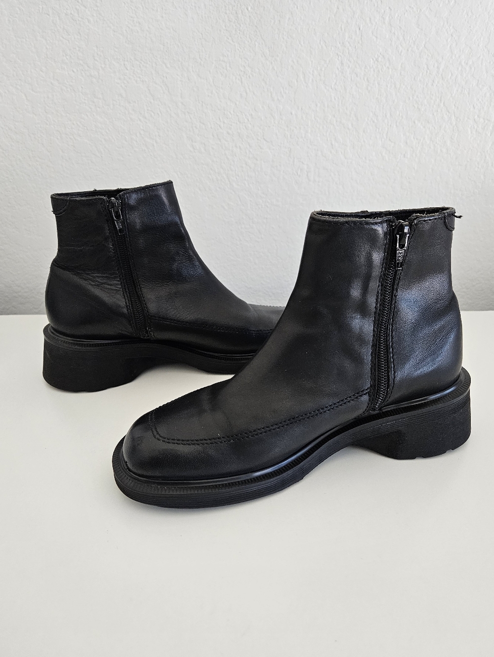 Dr. Martens Vintage 9278 Leather Made in England Black Platform Boots Women US 7 - Picture 3 of 11
